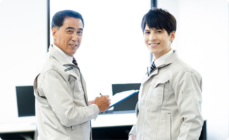 2人1組で進めるOJT体制